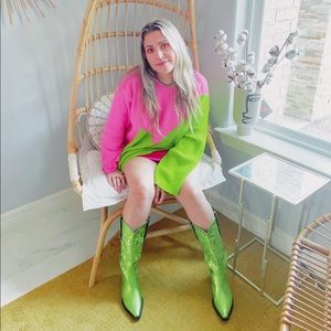 Target sweater & Jeffrey Campbell boots